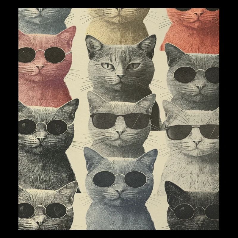 Chats avec des lunettes