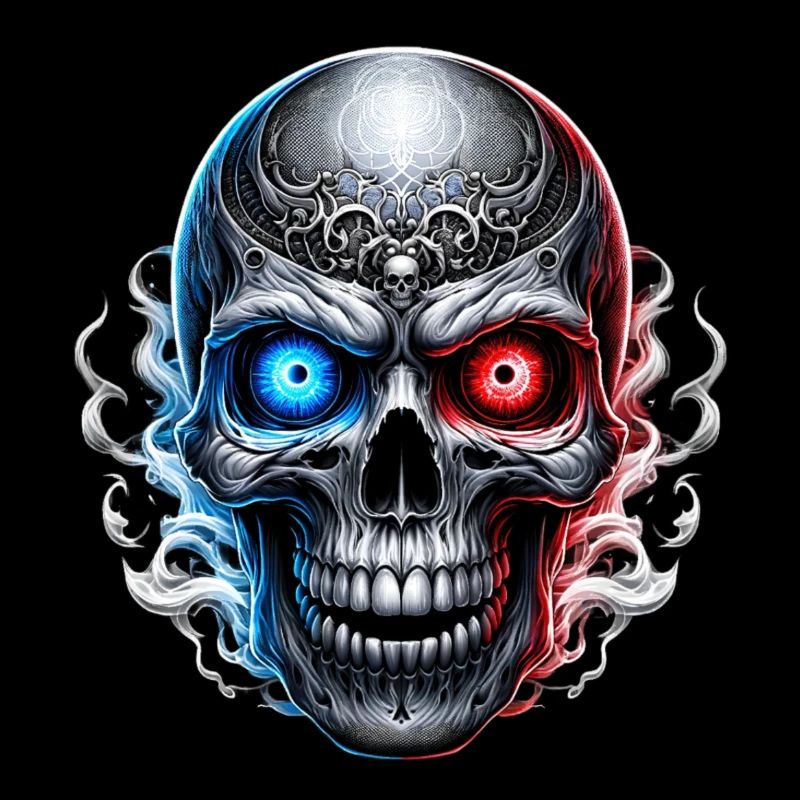 Doppelter Blick Schädel Ätherischer Schädel