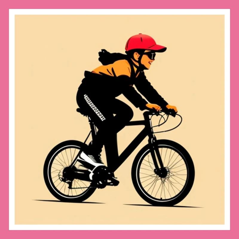 Man riding a bicycle