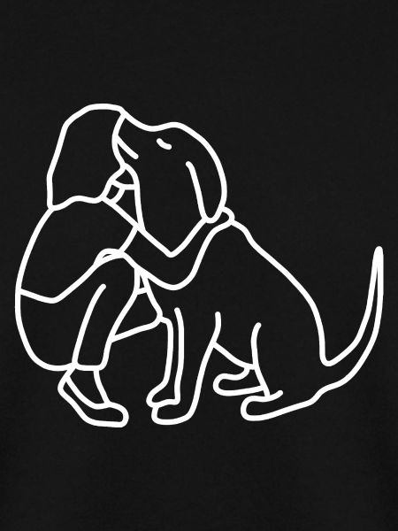 Frau Hund Umarmen