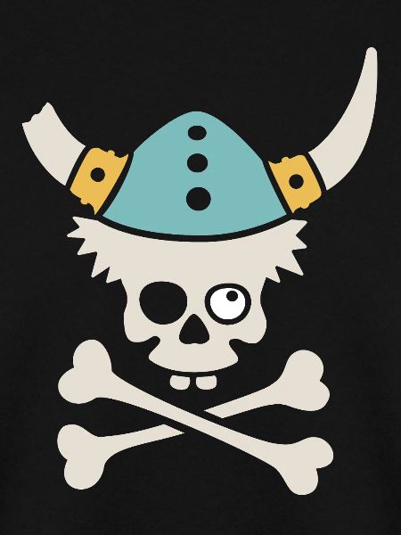 Totenkopf mit Wikingerhelm