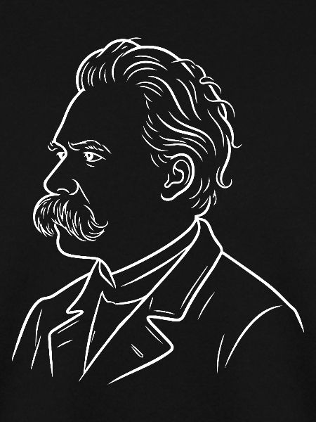 Friedrich Nietzsche Linienporträt