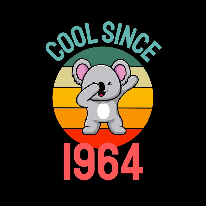 Cool since 1964 Retro Dabbing Koala 58th birthday