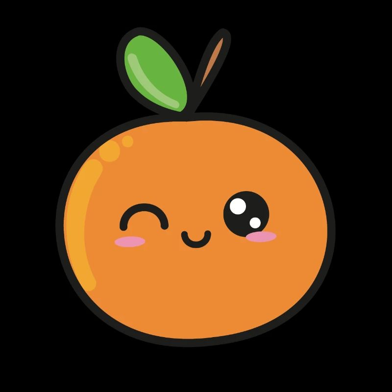 Doux Orange Kawaii dessin