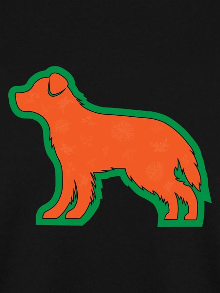 Retriever mit Blättern