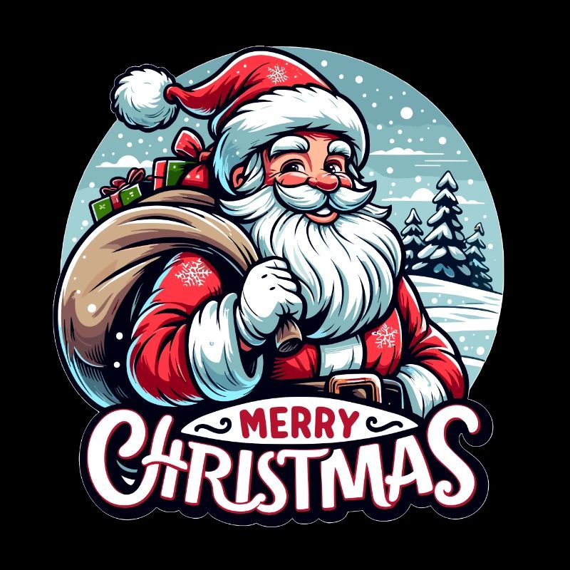 Merry Christmas - Santa Illustration