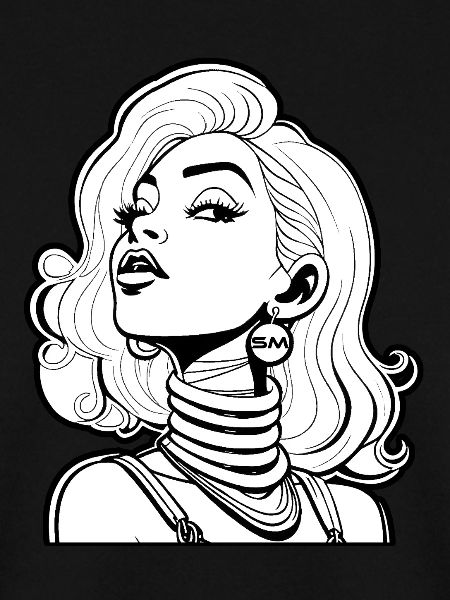Graphic motif "Comic face"