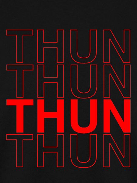THUN Design - Rote Schriftkunst