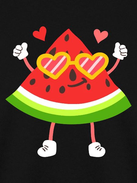 Wassermelone Obst Kawaii