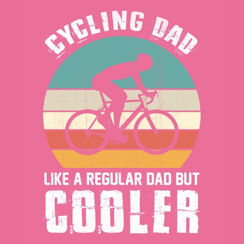 Fahrradfahrender Vater