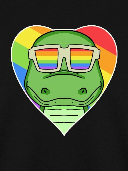 Regenbogen - Krokodil mit Brille