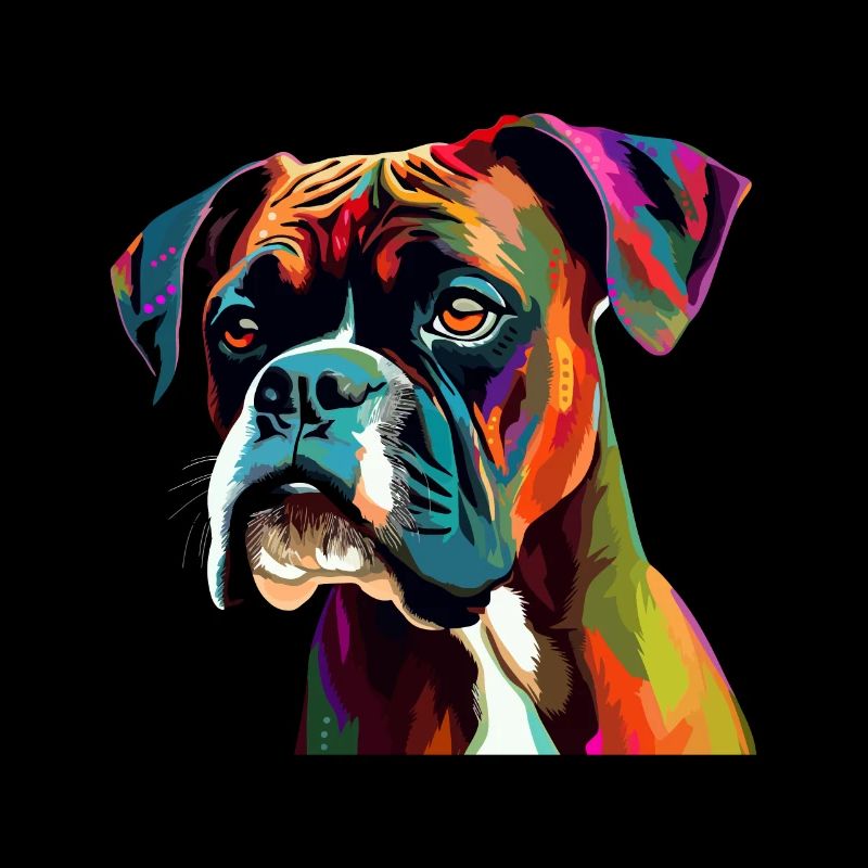 Boxer Dog Coloré