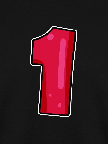 Nummer 1 Rot Dunkel