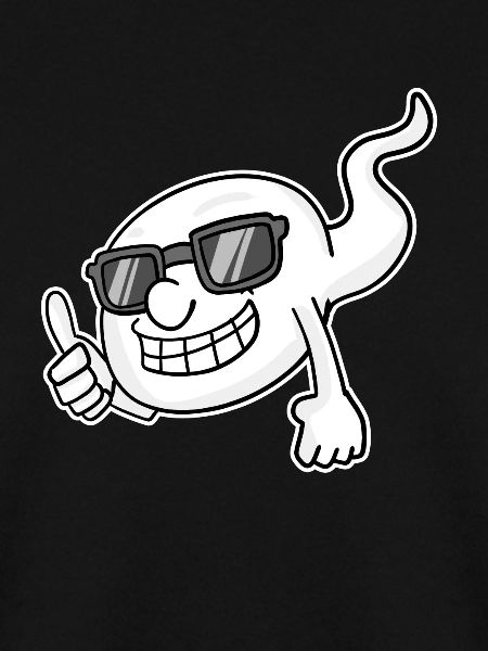Sperma mit Sonnebrille