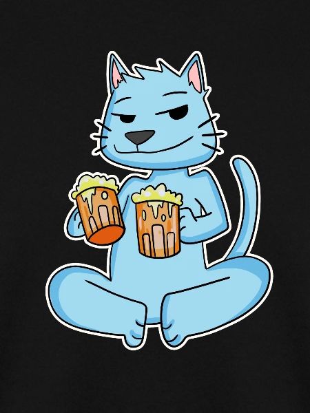 Katze mit Bier