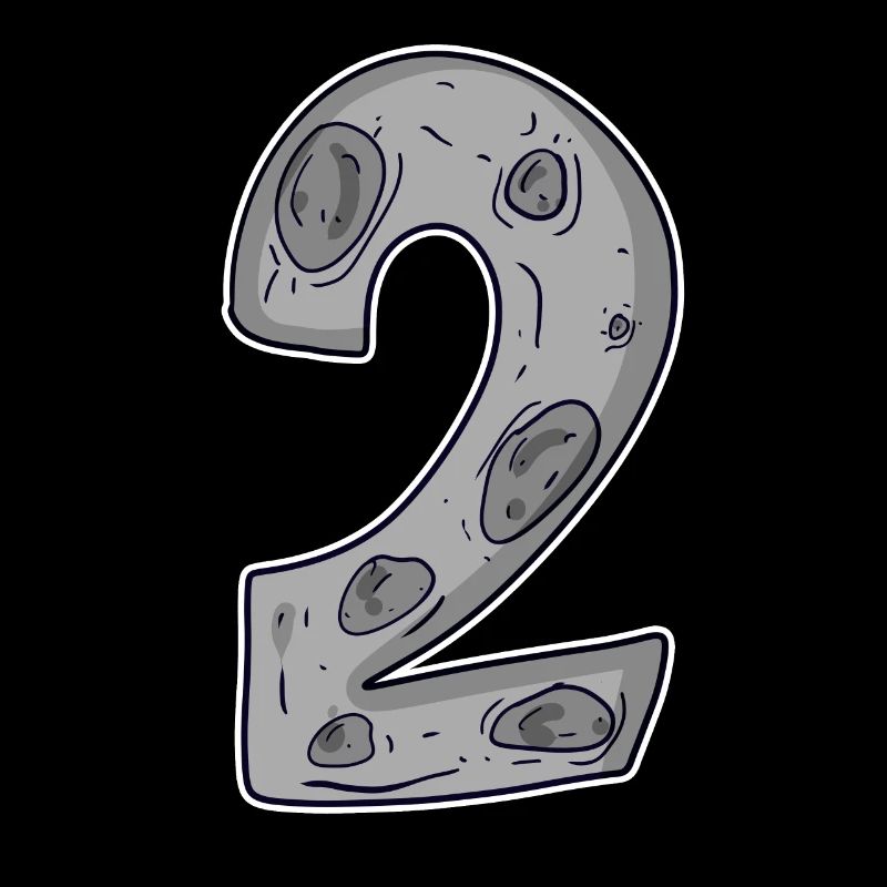 Two - 2 - Number Number Moon