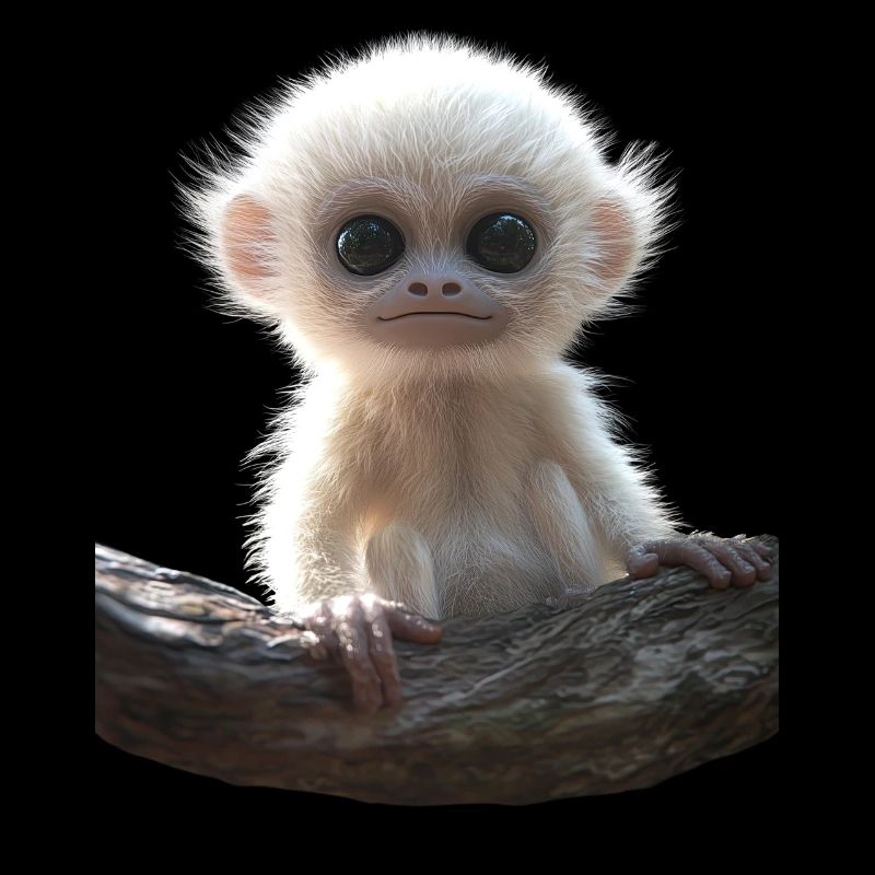 Singe Gibbon Main Blanche Gibbon Singe Mignon Lar Gibbons