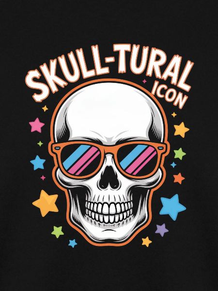 Halloween Skull Tural Icon Retro