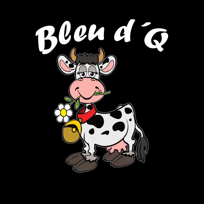 Drôle Vache Stupide Bleu d’Q Dessin animé