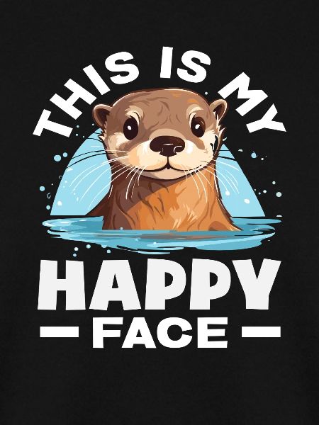 Seeotter Cartoon Glückes Gesicht