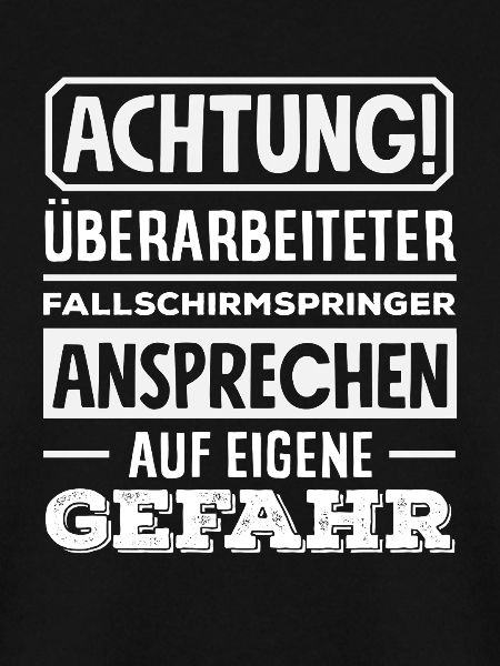 Lustiger Fallschirmspringer Adrenalinjunkie