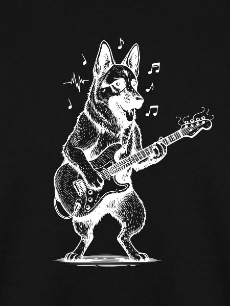 Music German Shepherd Guitarist Dog
