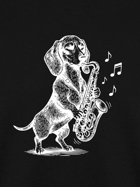 Dackel Saxophon Art Dog