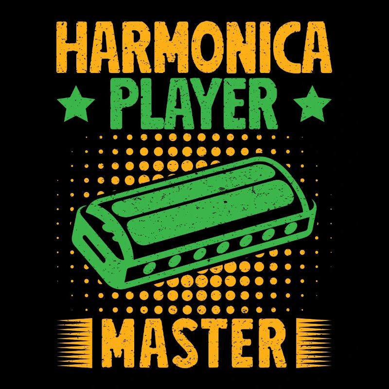 Funny Harmonica Player Master Harmonica