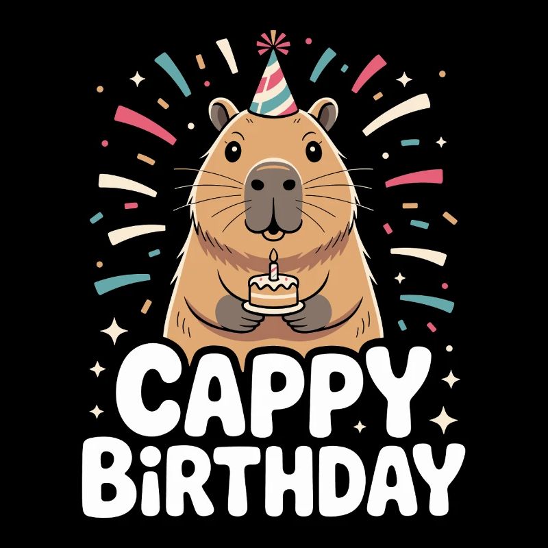 Capybara Birthday Cappy Birthday Funny Capy