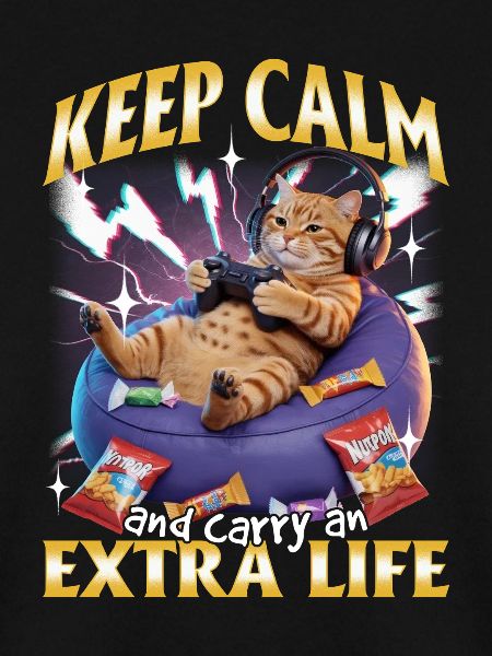 Funny Gaming Gamer Cat