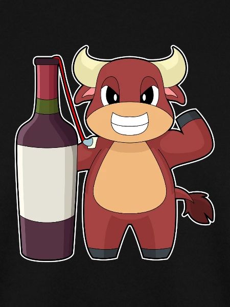 Stier Flasche Rotwein