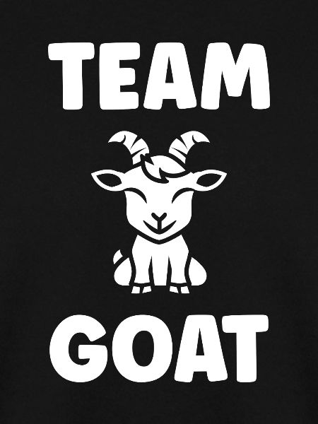 Team Ziegen-Schwarz-Ziegen-Maskottchen