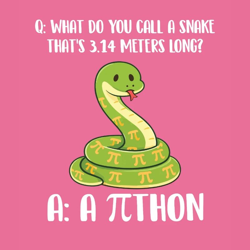 Schlange, 3,14 Meter lang, Pi-Tag-Python-Witz