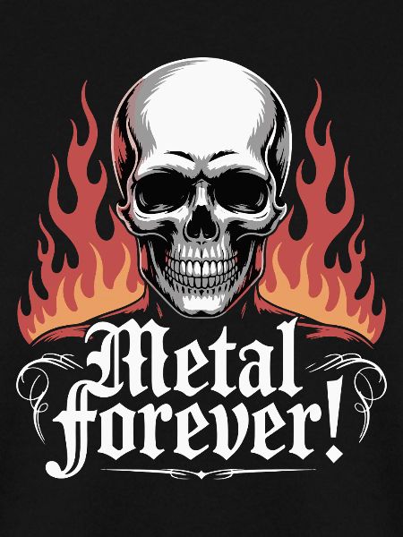 Metal Forever Skull Flame