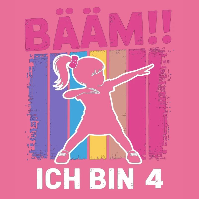 Bääm Ich bin 4 Dabbing Mädchen 4. Geburtstag