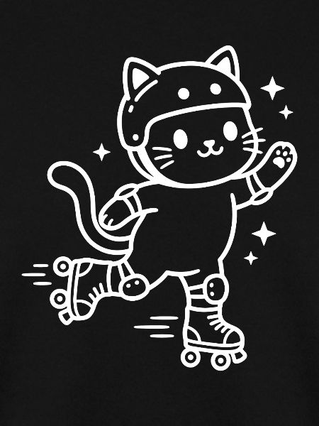 Rollschuh Kawaii Katze