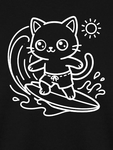 Kawaii Katze Surfer