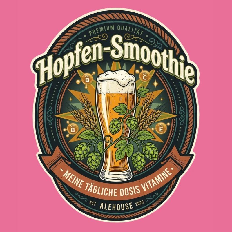 Label de smoothies houblon