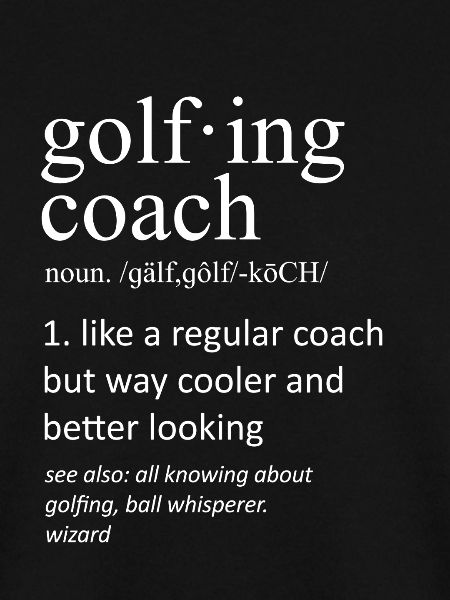 Lustiger Golftrainer Definition Substantiv-Slogan
