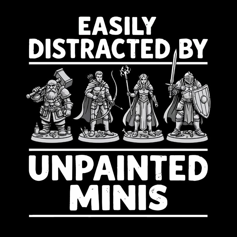 Unpainted minis distract
