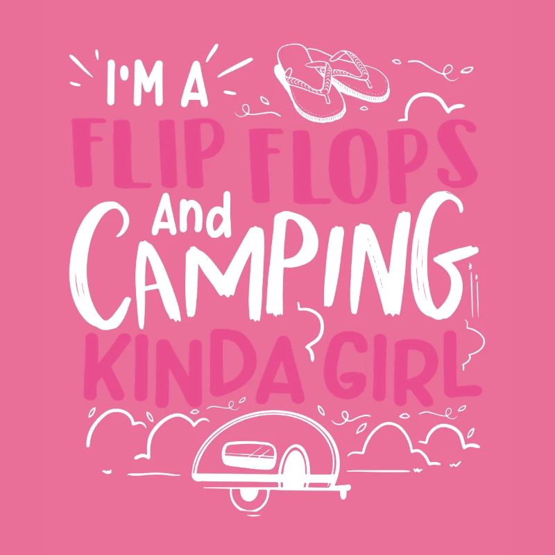 Flip-Flops-Camping-Mädchen