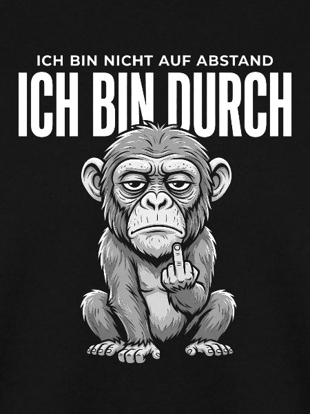 Affe Mittelfinger – Ich bin durch