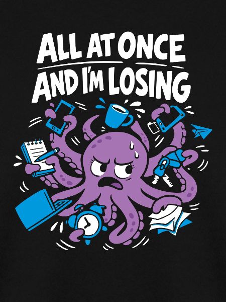 Funny Octopus Overstimulated