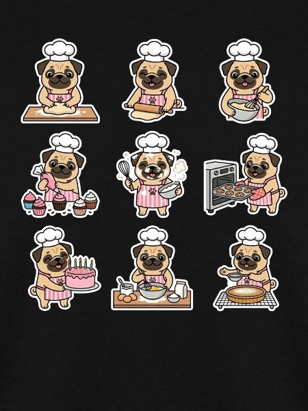 Drôle de Pug Baecker, pâtissier