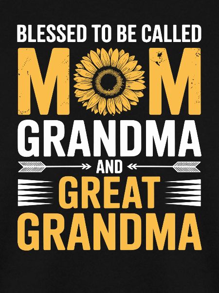 Mama Großmutter Sonnenblumen Design