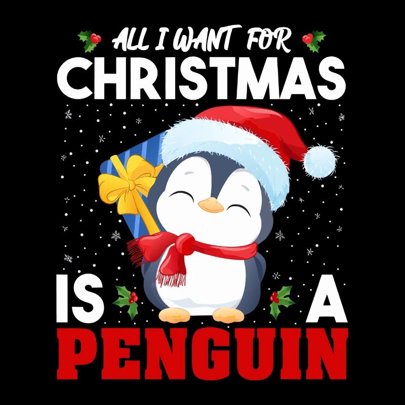 Festliches Pinguin-Weihnachten