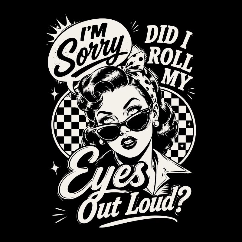 Eye Roll Pinup Humor