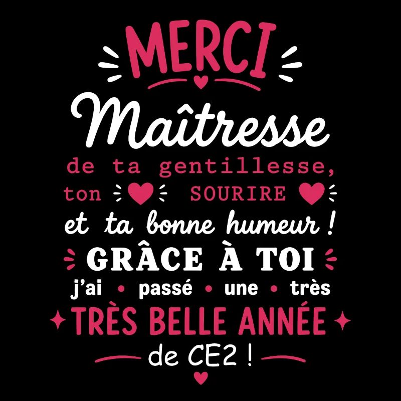 Merci Maîtresse CE2 