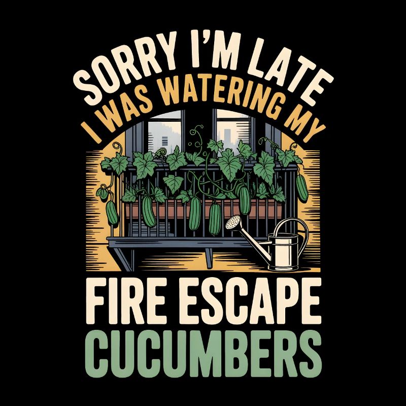 Arroser les concombres | Humour du jardin du balcon