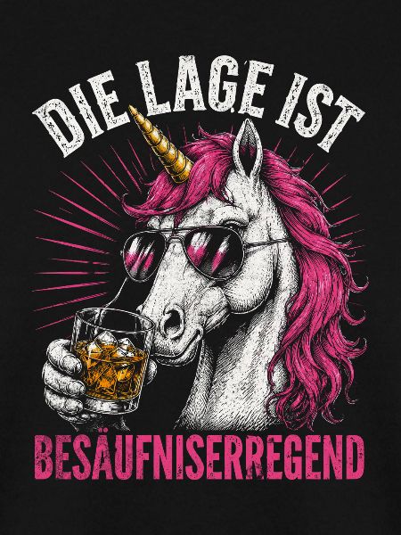 Pinkes Einhorn mit Drink
